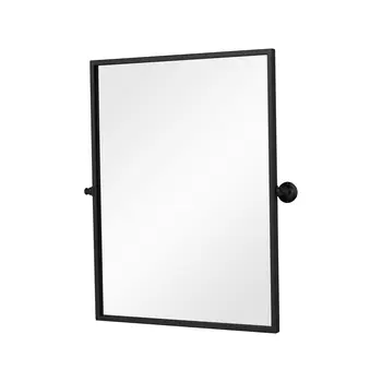31" Black Metal Framed Full Length Hanging Mirror