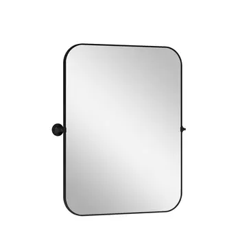 31" Black Metal Framed Full Length Hanging Mirror