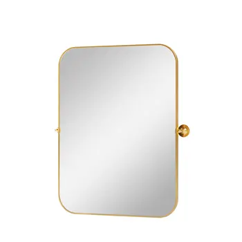 31" Gold Metal Framed Full Length Hanging Mirror