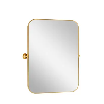 31" Gold Metal Framed Full Length Hanging Mirror