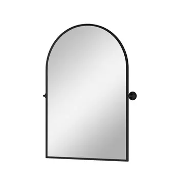 31" Black Metal Framed Full Length Hanging Mirror