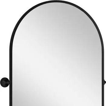 31" Black Metal Framed Full Length Hanging Mirror