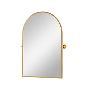 31" Gold Metal Framed Full Length Hanging Mirror