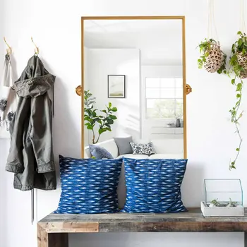 36" Gold Metal Framed Full Length Hanging Mirror
