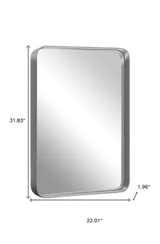 32" Silver Metal Framed Standing Mirror