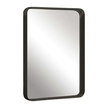 38" Black Metal Framed Standing Mirror