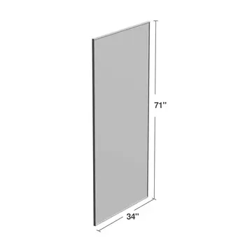 71" Black Metal Framed Standing Mirror