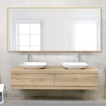 71" Gold Metal Framed Standing Mirror
