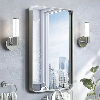 50" Silver Metal Framed Standing Mirror
