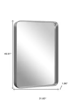 50" Silver Metal Framed Standing Mirror