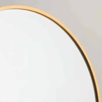 36" Gold Arch Metal Framed Full Length Hanging Mirror