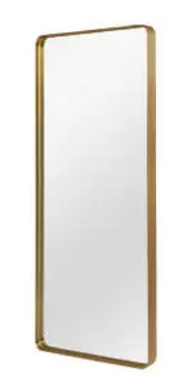 71" Gold Metal Framed Standing Mirror
