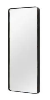 71" Black Metal Framed Standing Mirror