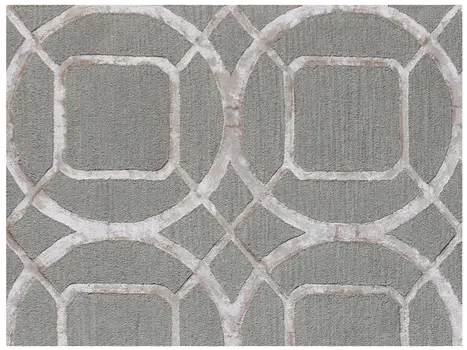 5' X 8' Gray and Light Gray Abstract Geometric Hand Tufted Area Rug