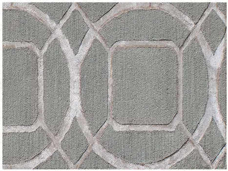 5' X 8' Gray and Light Gray Abstract Geometric Hand Tufted Area Rug