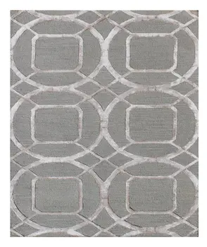 5' X 8' Gray and Light Gray Abstract Geometric Hand Tufted Area Rug