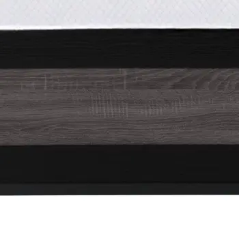 Black And Gray Inlaid Panels Queen Bed Frame
