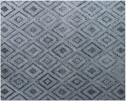8' X 10' Black and Ivory Wool Abstract Geometric Hand Tufted Non Skid Area Rug