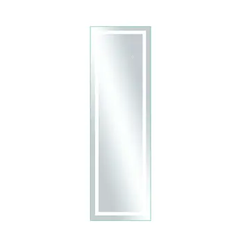 63" White Lighted Metal Framed Freestanding and Wall Mount Full Length Mirror