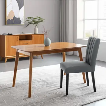 Gray Upholstered Tufted Velvet Dining Side Chair