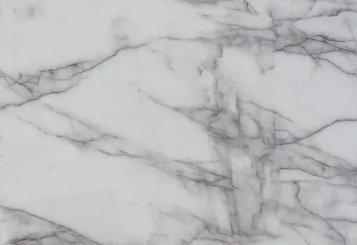 79" Light Gray and White Marble and Wood Pedestal Base Dining Table