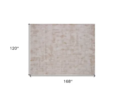 10' X 14' Champagne Hand Loomed Area Rug