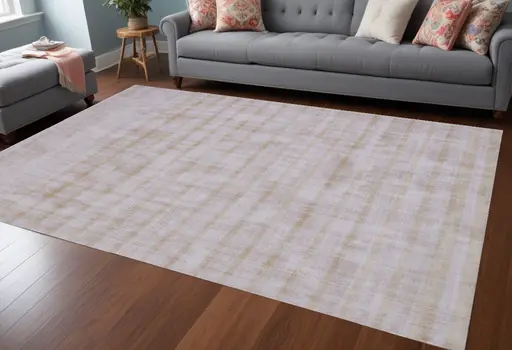 8' X 10' Camel Striped Hand Loomed Area Rug