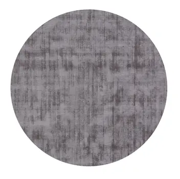 6' Dark Brown Round Hand Loomed Area Rug