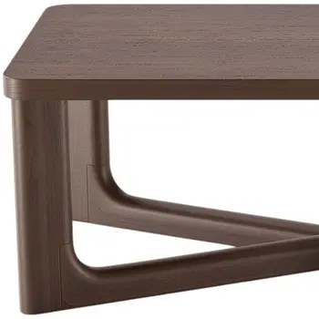 50" Walnut Solid Wood Cross Legs Coffee Table