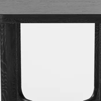 24" Black Solid Wood Square End Table