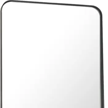 66" Black Glass Full Length Mirror