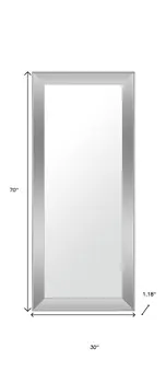 70" Silver Framed Standing Mirror