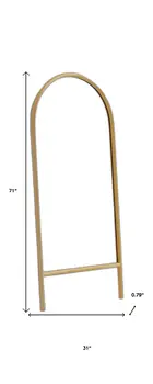 71" Natural Arch Wood Framed Standing Mirror