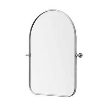 36" Silver Arch Iron Framed Bathroom Vanity Mirror