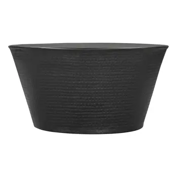 33" Black Iron Round Solid Coffee Table