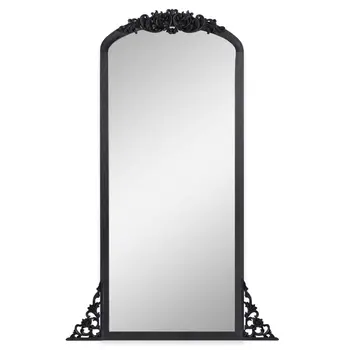 67" Black Wood Framed Standing Mirror