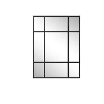 39" Black Metal Framed Standing Mirror