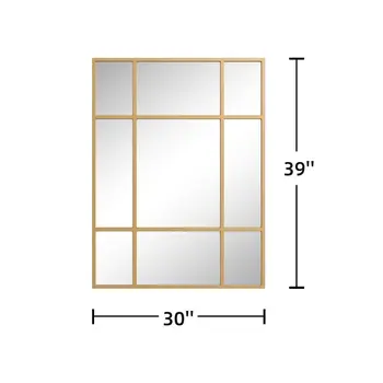 39" Gold Metal Framed Standing Mirror
