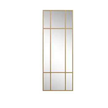 63" Gold Metal Framed Standing Mirror