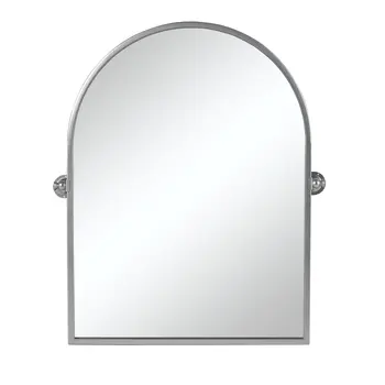 36" Silver Arch Metal Framed Standing Mirror