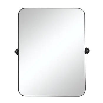 36" Black Metal Framed Standing Mirror