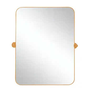 36" Gold Metal Framed Standing Mirror
