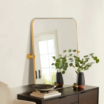 36" Gold Metal Framed Standing Mirror