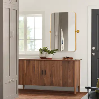 36" Gold Metal Framed Standing Mirror