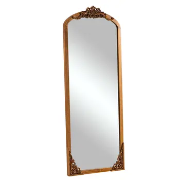 64" Brown Wood Framed Standing Mirror