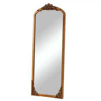 64" Brown Wood Framed Standing Mirror