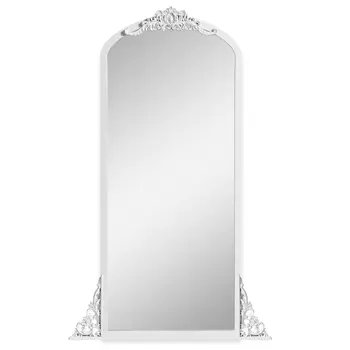67" White Wood Framed Standing Mirror
