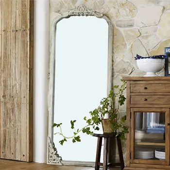 67" White Wood Framed Standing Mirror