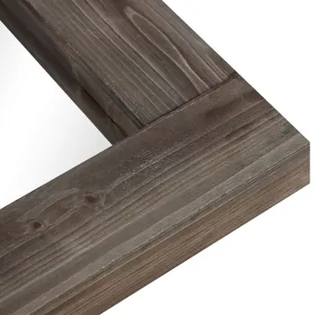 36" Brown Wood Framed Standing Mirror