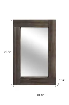 36" Brown Wood Framed Standing Mirror